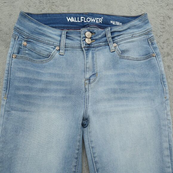 Wallflower Jeans Junior's Size 9 Short Blue Mid-Rise Ultra Fit Skinny 26" Inseam - Picture 11 of 16